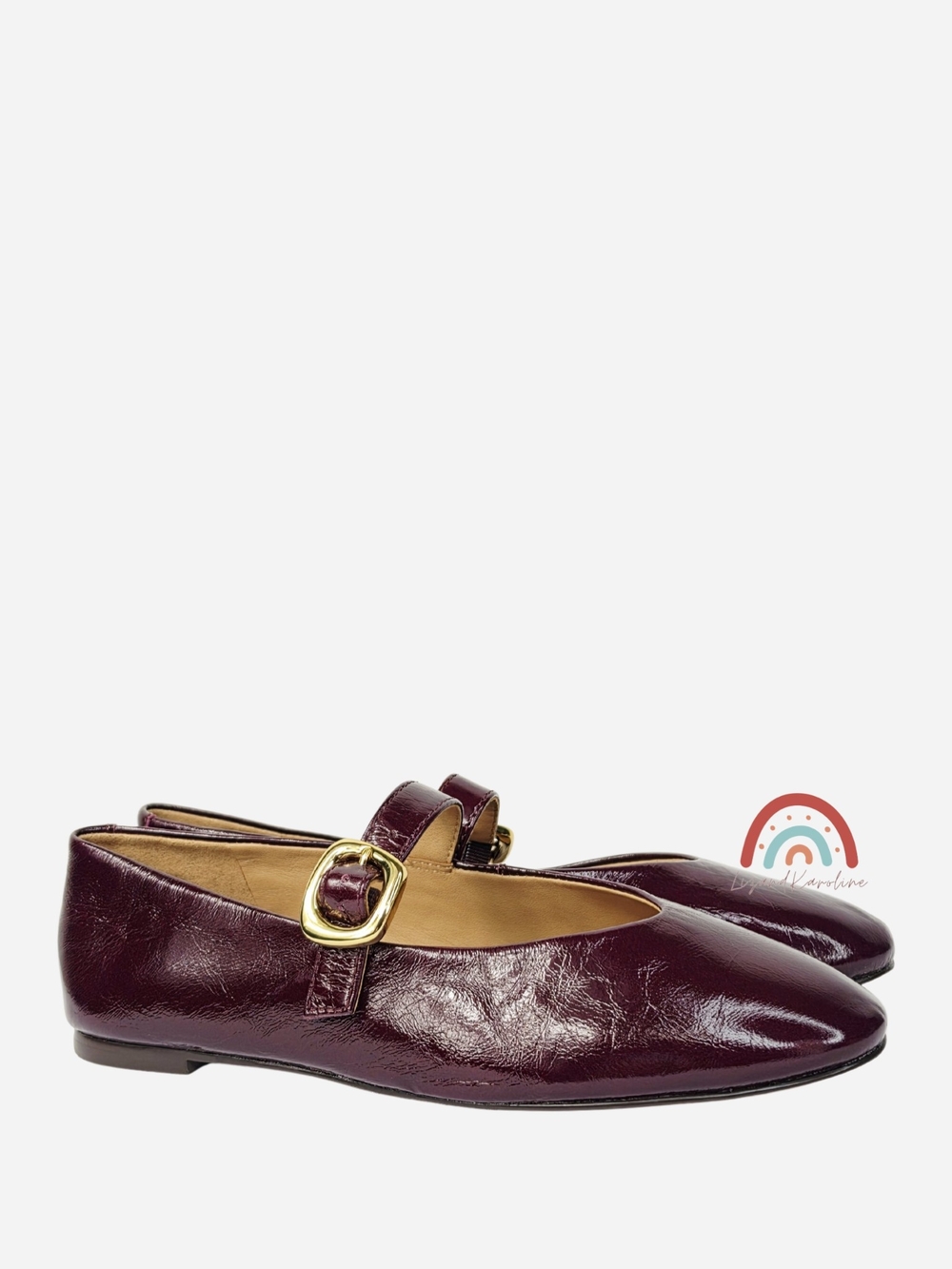 New! Madewell The Remy Mary Jane Flat in Leather Deep Plum 7.5 - Picture 4 of 16